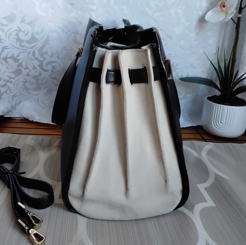 Kate Spade New York Parker Black & Suede Tote Crossbody Bag - Picture 5 of 9